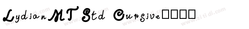 LydianMTStd Cursive字体转换